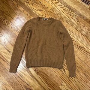 Like New Alexa Chung for Madewell Angora Sweater Rabbit Hair Brown Tan XS